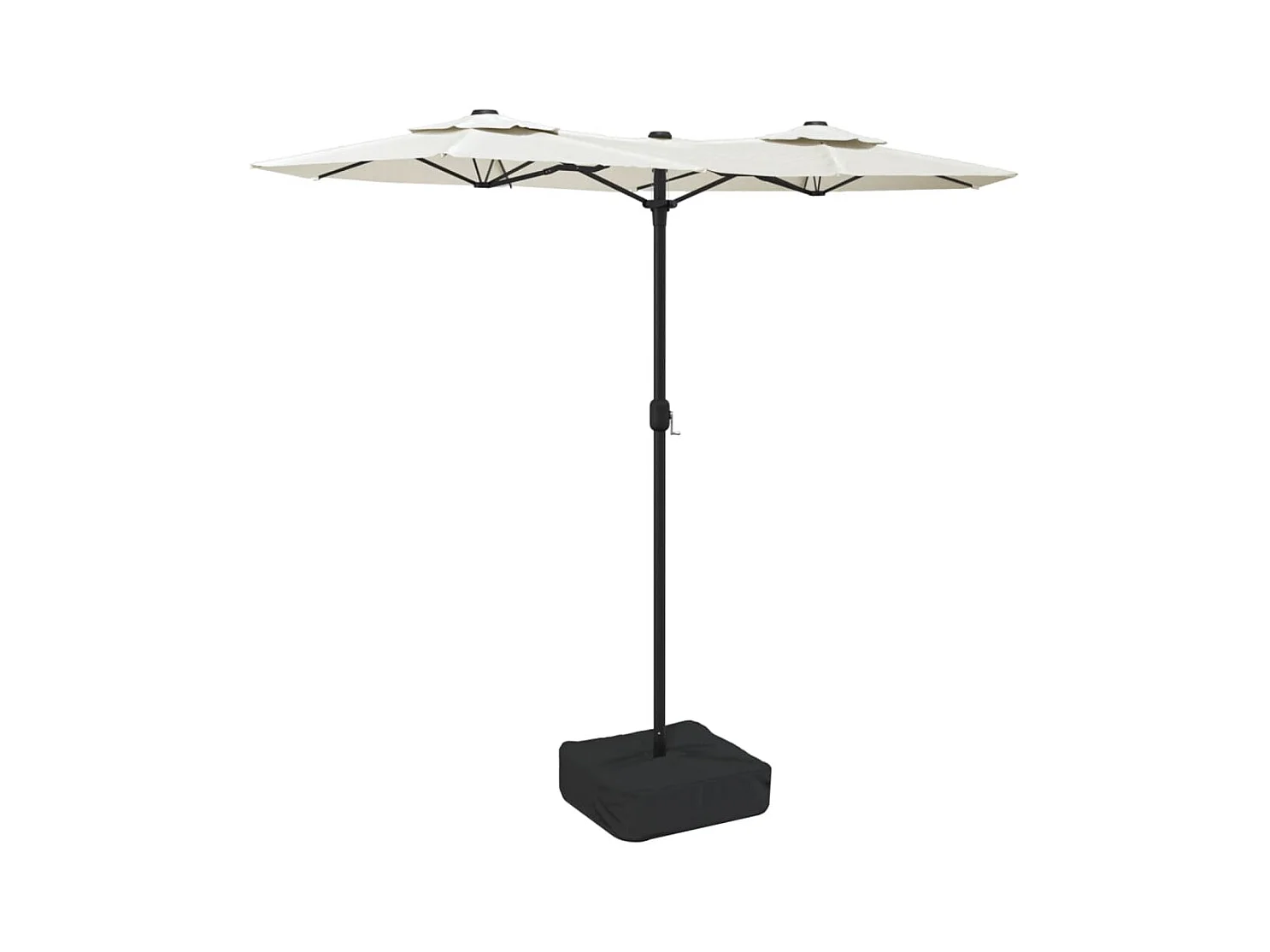 Vanyra  Parasol dubbel dak met LED 316x145 cm zandwit