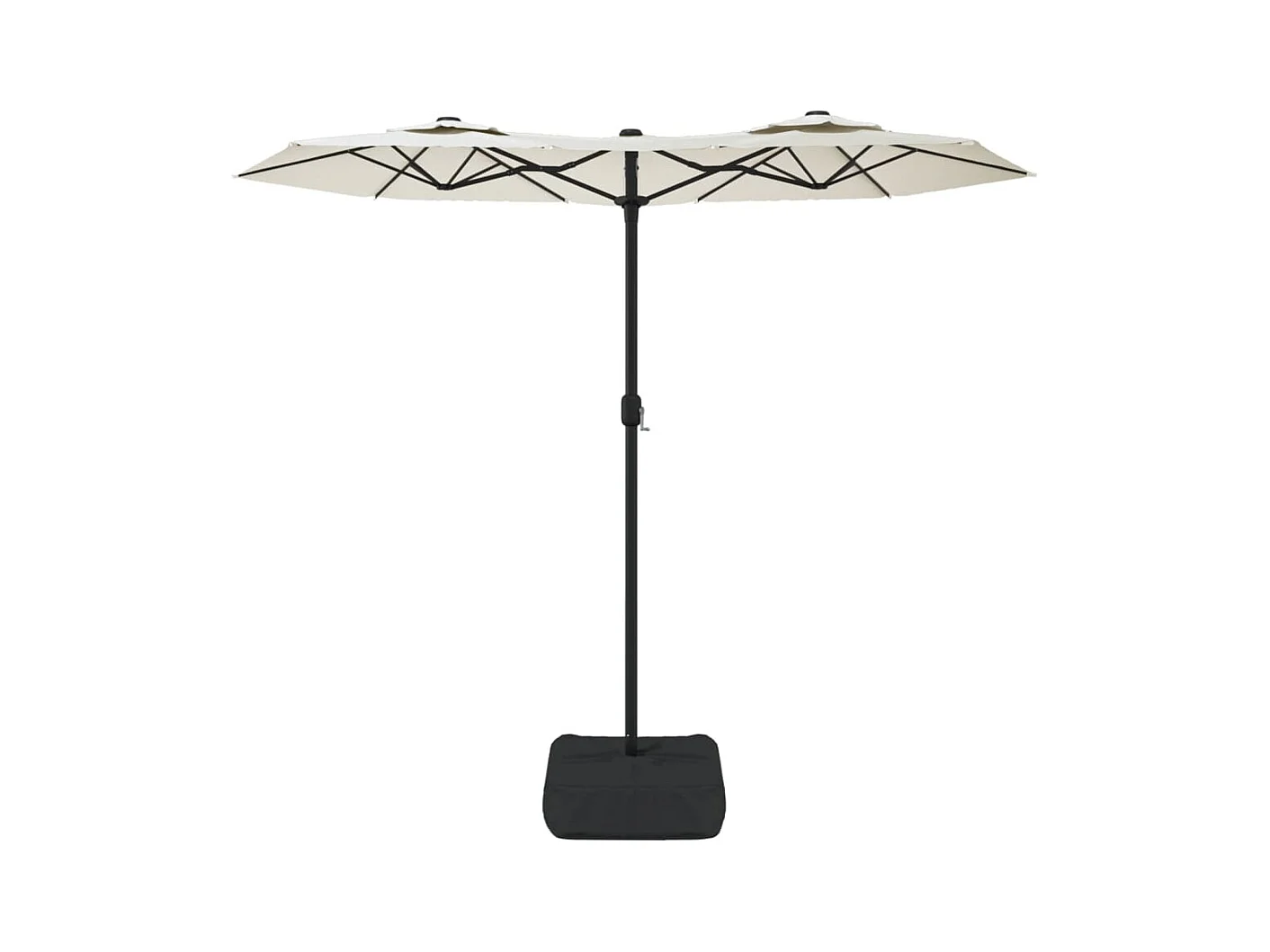 Vanyra  Parasol dubbel dak met LED 316x145 cm zandwit