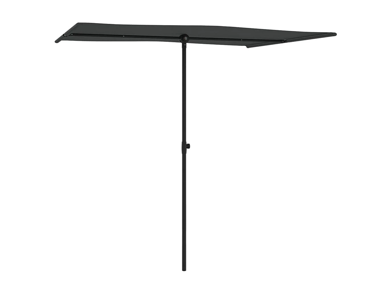 Zuhal  Parasol de jardin avec mât en aluminium 2x1,5 m Anthracite