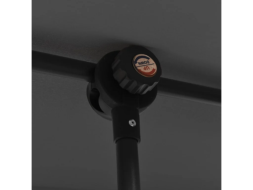 Zuhal  Parasol de jardin avec mât en aluminium 2x1,5 m Anthracite