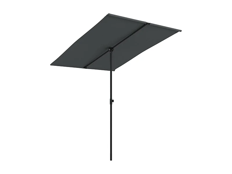 Zuhal  Parasol de jardin avec mât en aluminium 2x1,5 m Anthracite