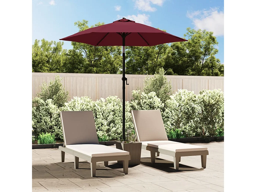 Marano di Napoli  Sombrilla de aluminio burdeos 200x224 cm