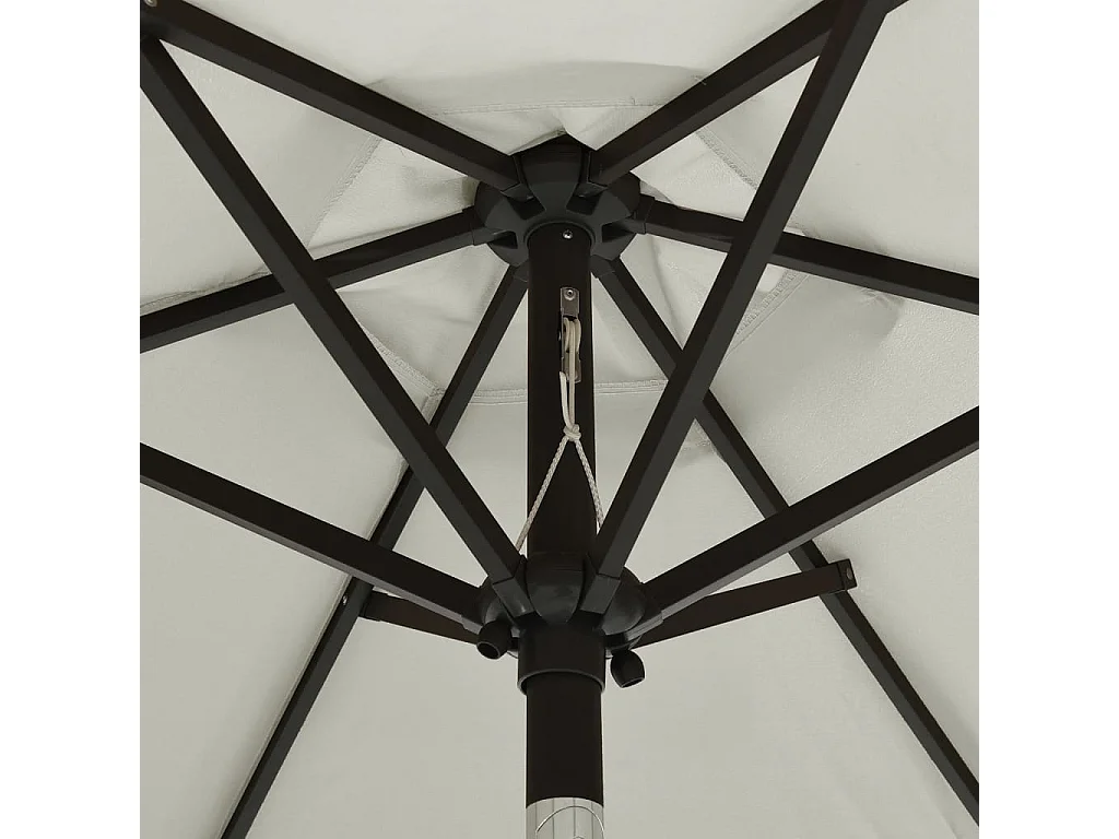 Zerdal  Parasol met LED-verlichting 200x211 cm aluminium zandkleurig