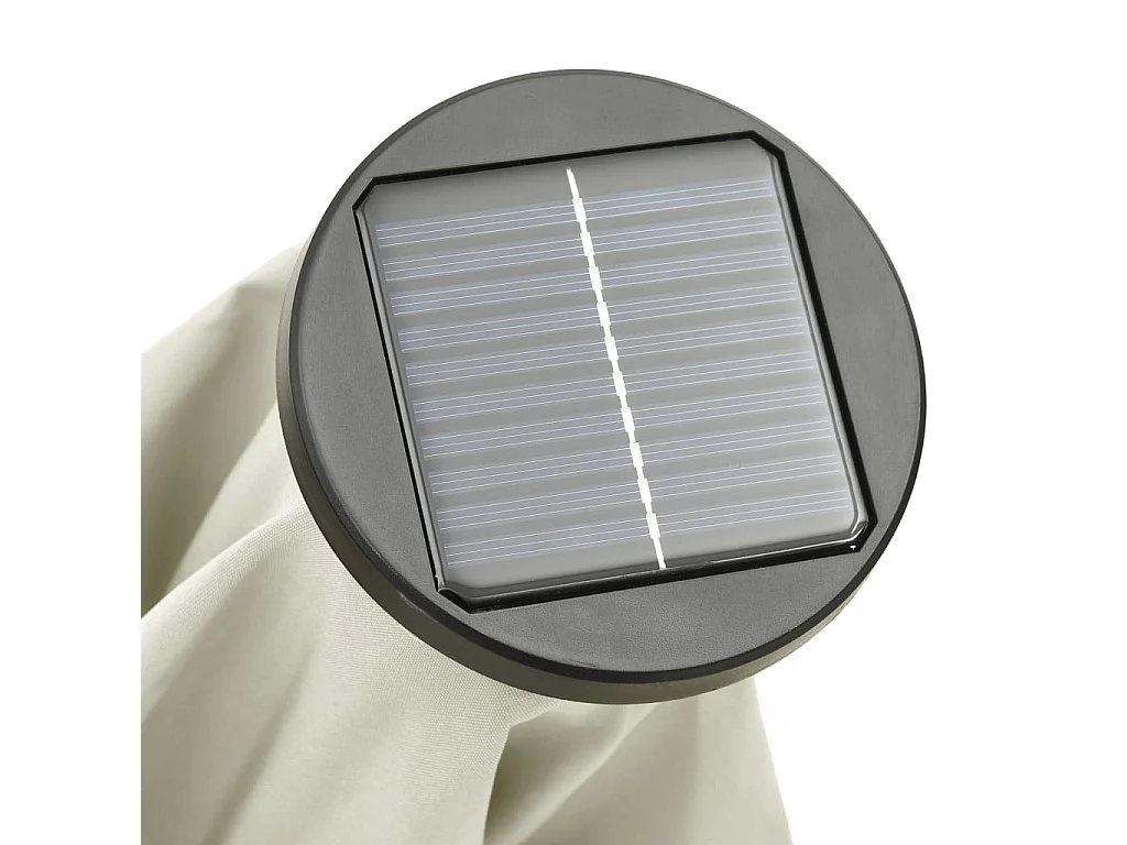 Zerdal  Parasol met LED-verlichting 200x211 cm aluminium zandkleurig