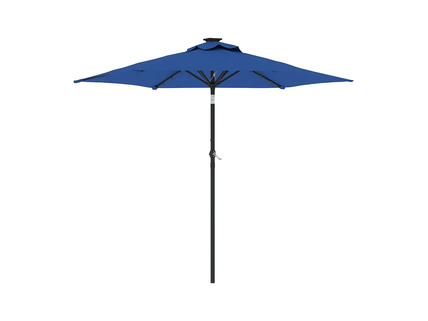 Albemarle  Parasol met LED's en stalen paal 225x225x212 cm azuurblauw