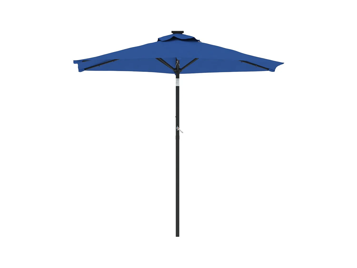 Albemarle  Parasol met LED's en stalen paal 225x225x212 cm azuurblauw