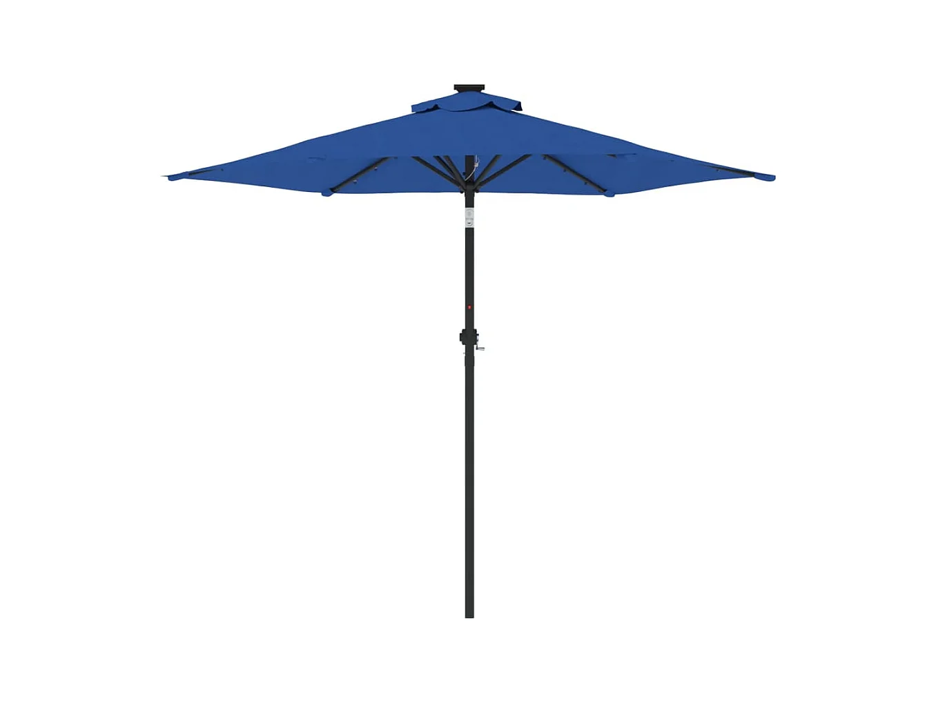 Albemarle  Parasol met LED's en stalen paal 225x225x212 cm azuurblauw
