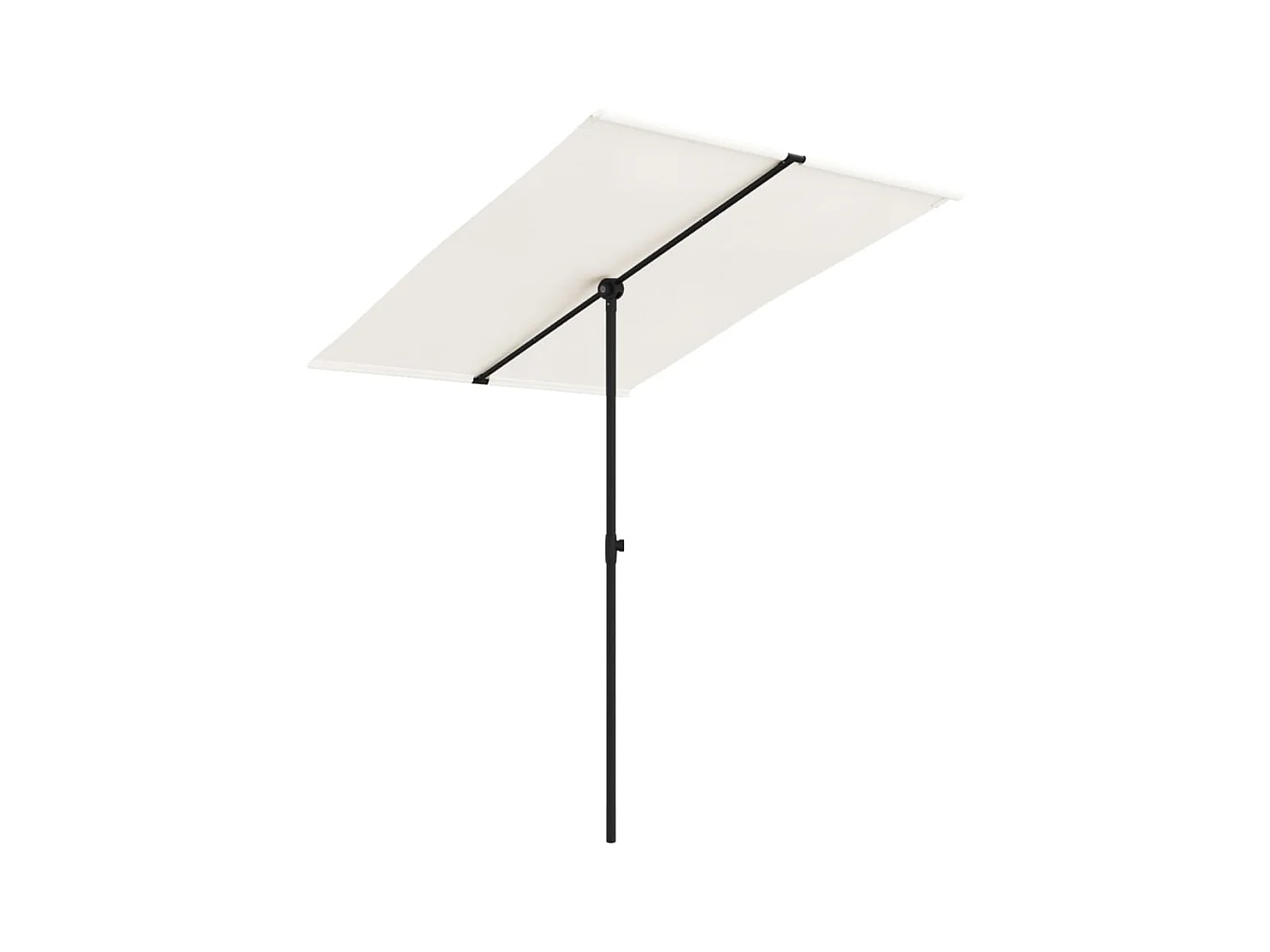 Zuhal  Parasol de jardin avec mât en aluminium 2x1,5 m Blanc sable