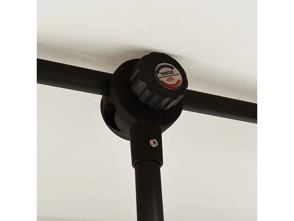 Zuhal  Parasol de jardin avec mât en aluminium 2x1,5 m Blanc sable