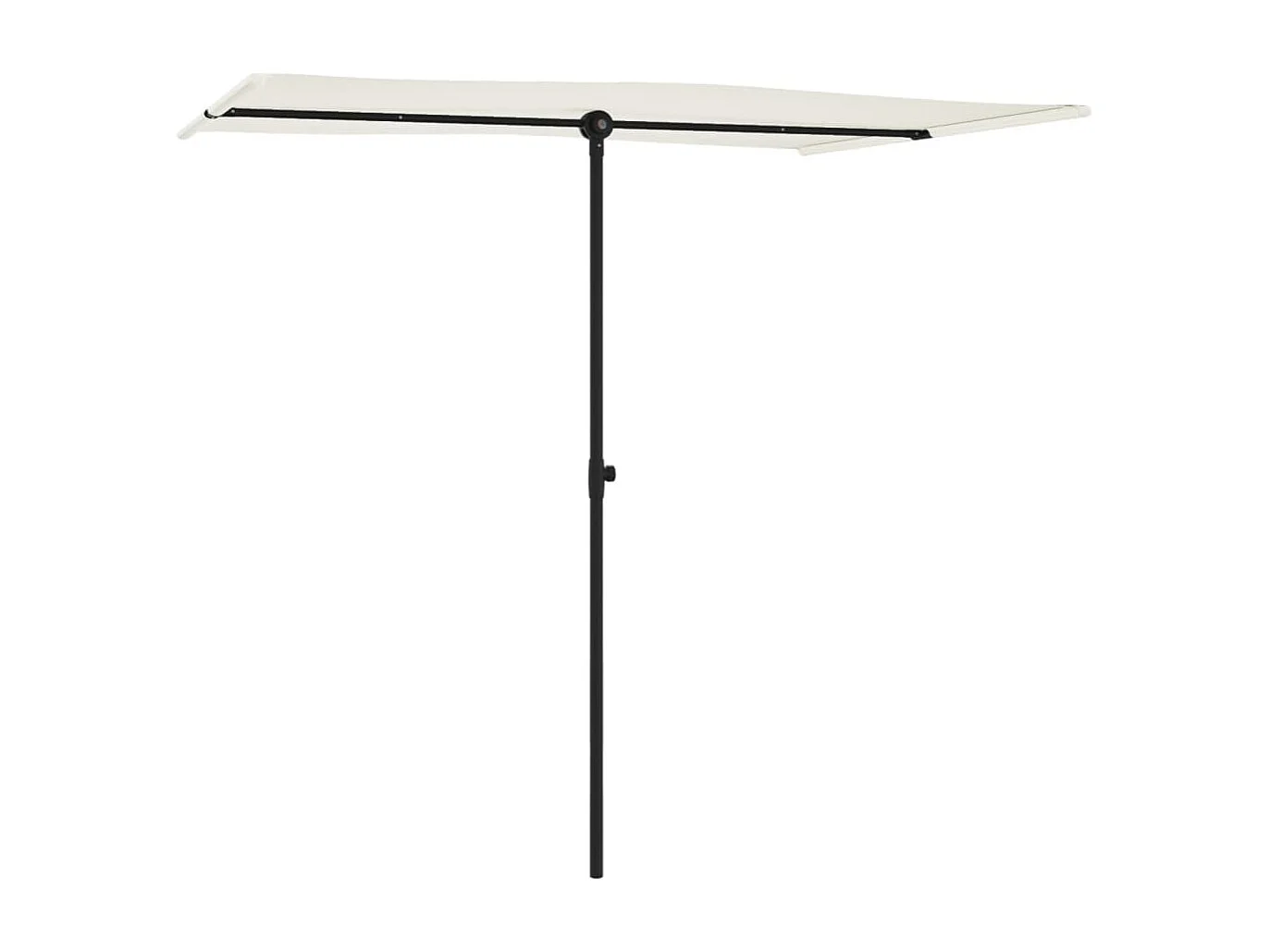 Zuhal  Parasol de jardin avec mât en aluminium 2x1,5 m Blanc sable