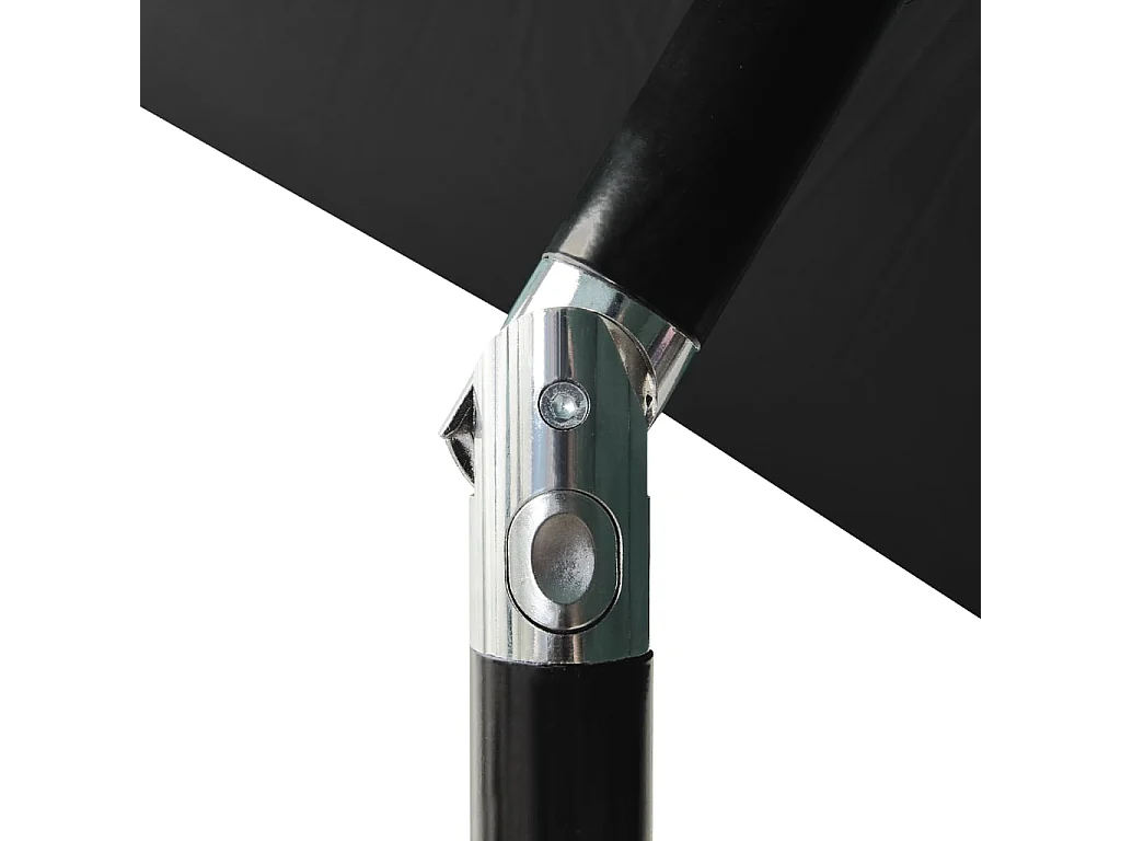 Nijkerk  Parasol 3-laags met aluminium paal 2 m zwart