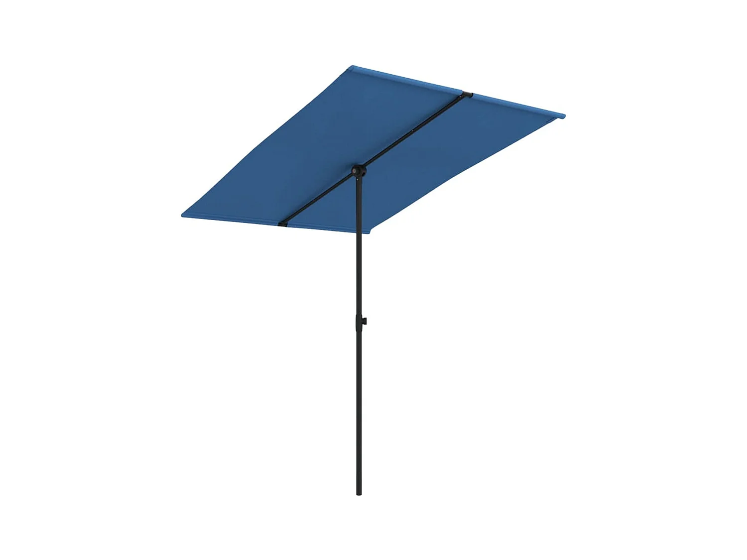 Zuhal  Parasol de jardin avec mât en aluminium 2x1,5 m Bleu azuré