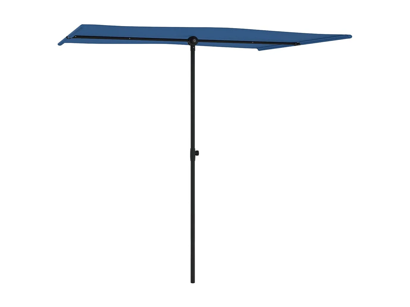 Zuhal  Parasol de jardin avec mât en aluminium 2x1,5 m Bleu azuré