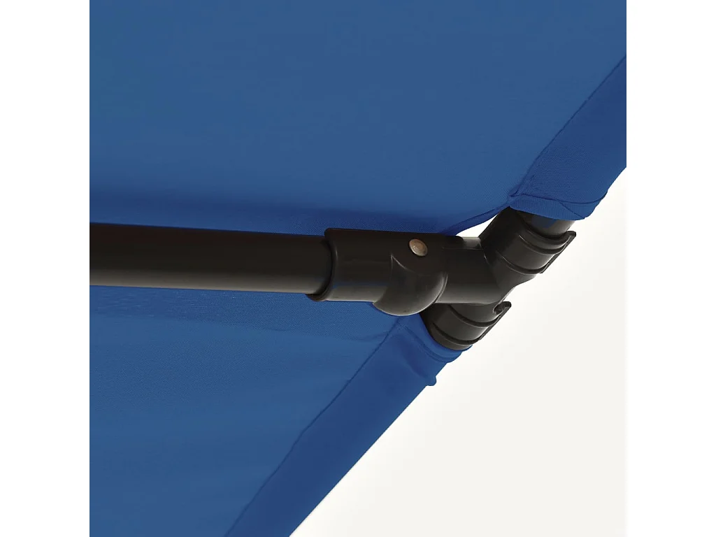 Zuhal  Parasol de jardin avec mât en aluminium 2x1,5 m Bleu azuré