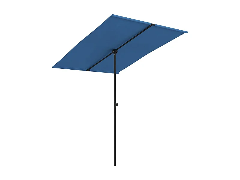 Zuhal  Parasol de jardin avec mât en aluminium 2x1,5 m Bleu azuré