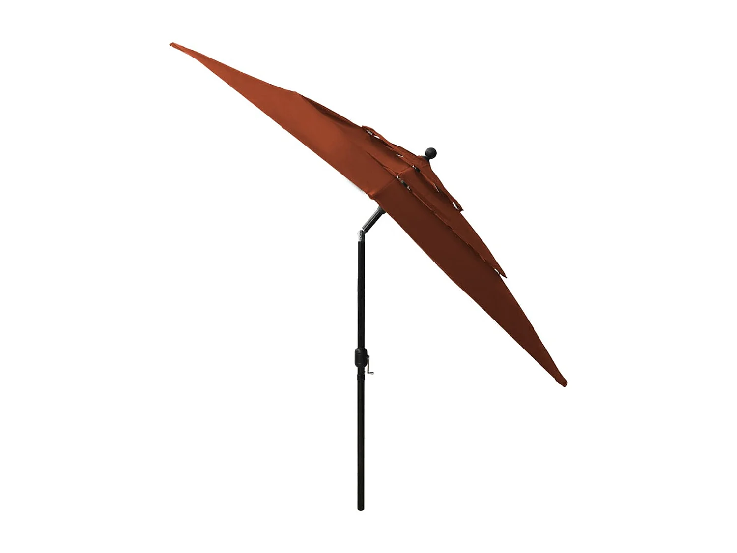 Mart  Parasol 3-laags met aluminium paal 2,5x2,5 m terracottakleurig