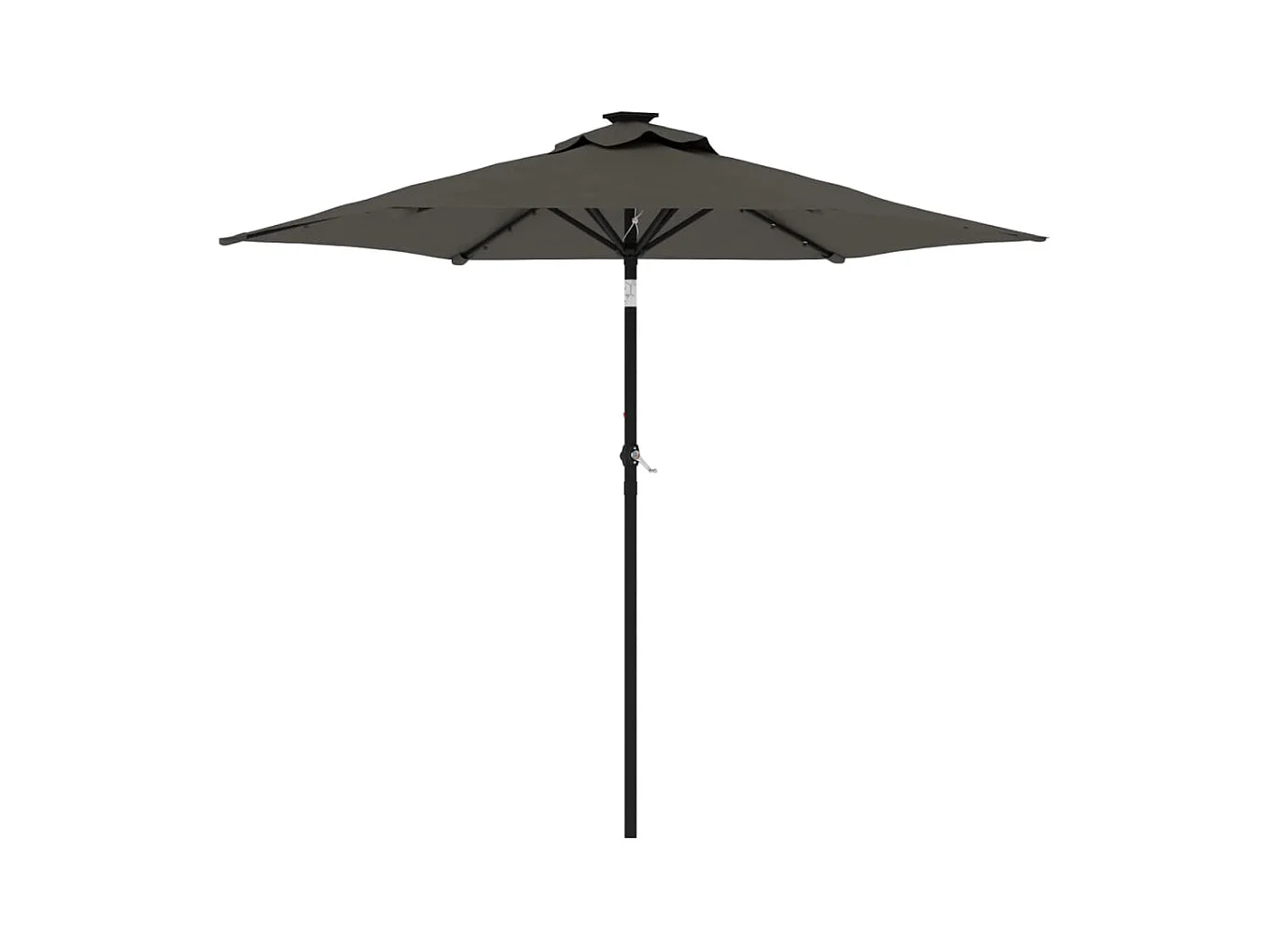 Jeanerette  Parasol de jardin avec mât en acier anthracite 225x225x212 cm