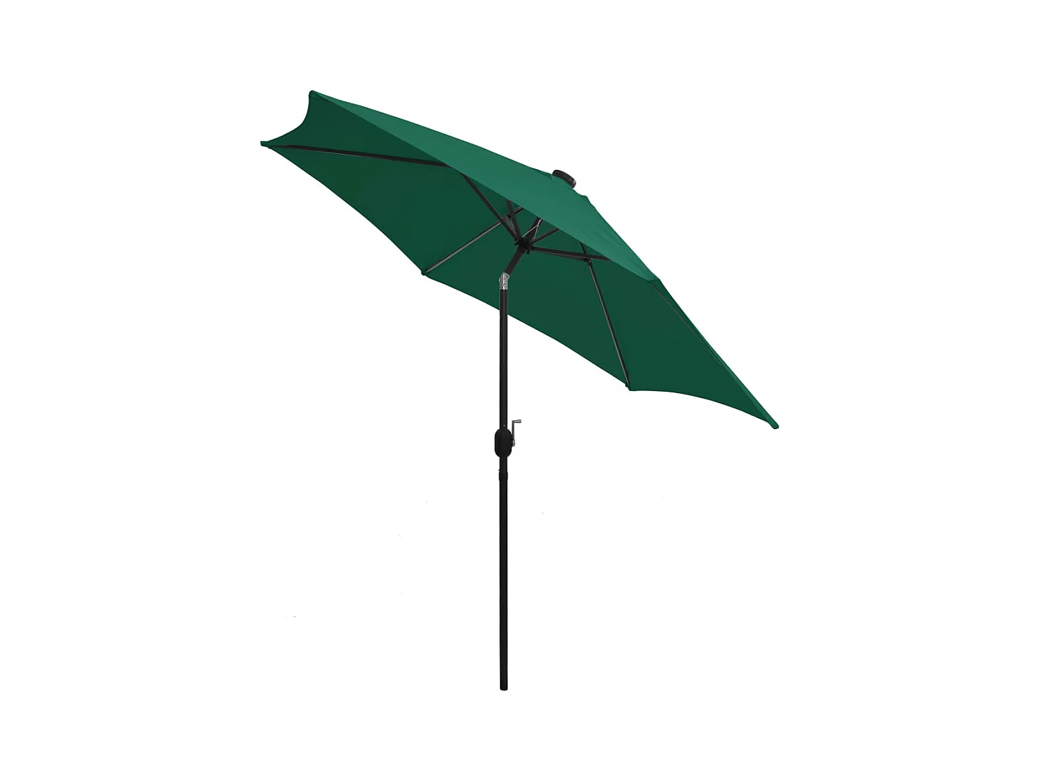 Perind  Parasol de jardin avec lumières LED et mât en aluminium vert