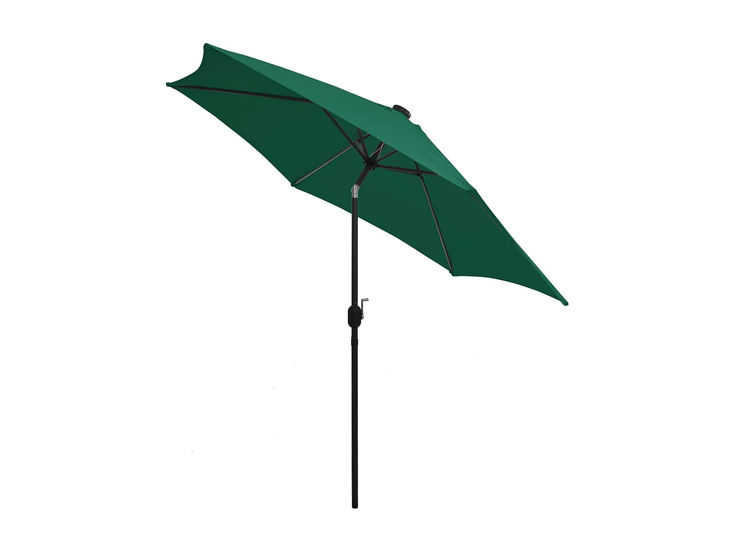 Perind  Parasol de jardin avec lumières LED et mât en aluminium vert