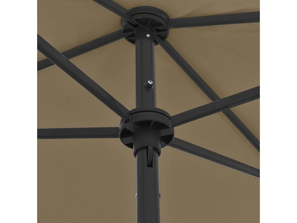 Roxanne  Parasol de plage taupe 180x120 cm