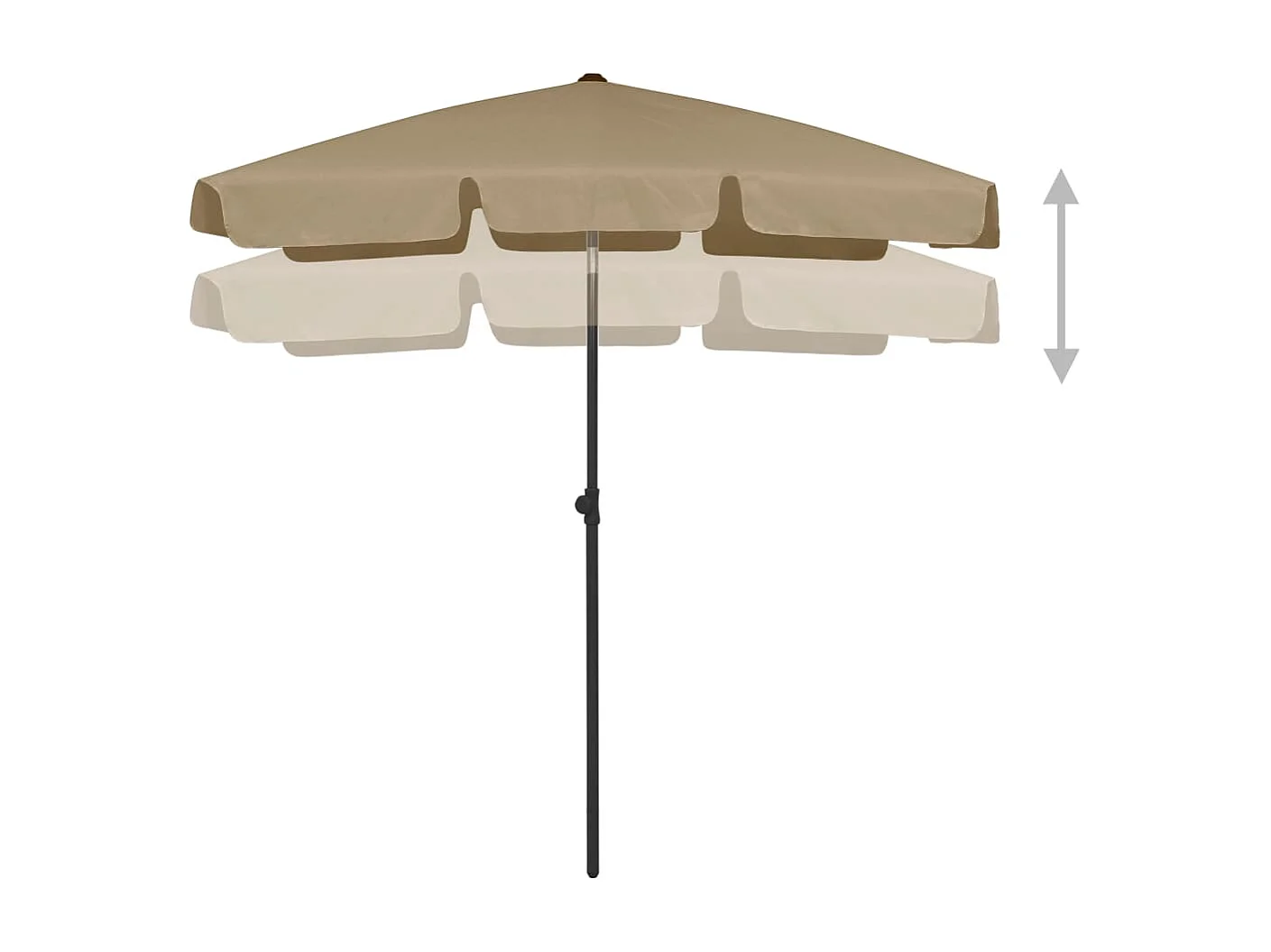 Roxanne  Strandparasol 180x120 cm taupe