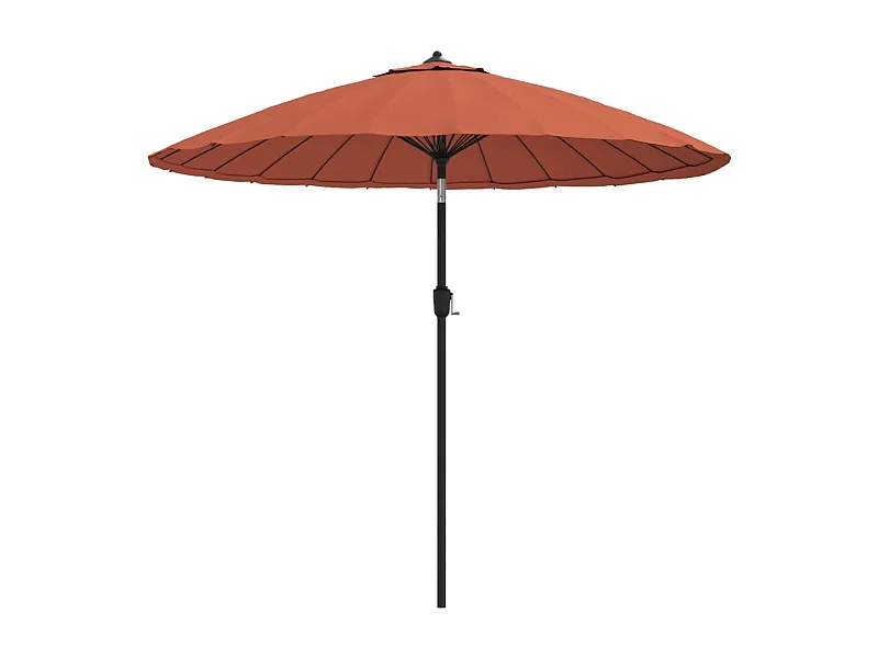 Castlefleming  Parasol d'extérieur et mât avec aluminium 270 cm terre cuite