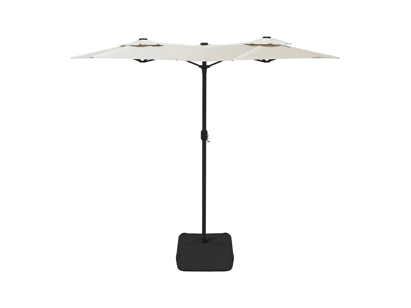 Eryx  Parasol de jardin à double tête blanc sable 316x145 cm