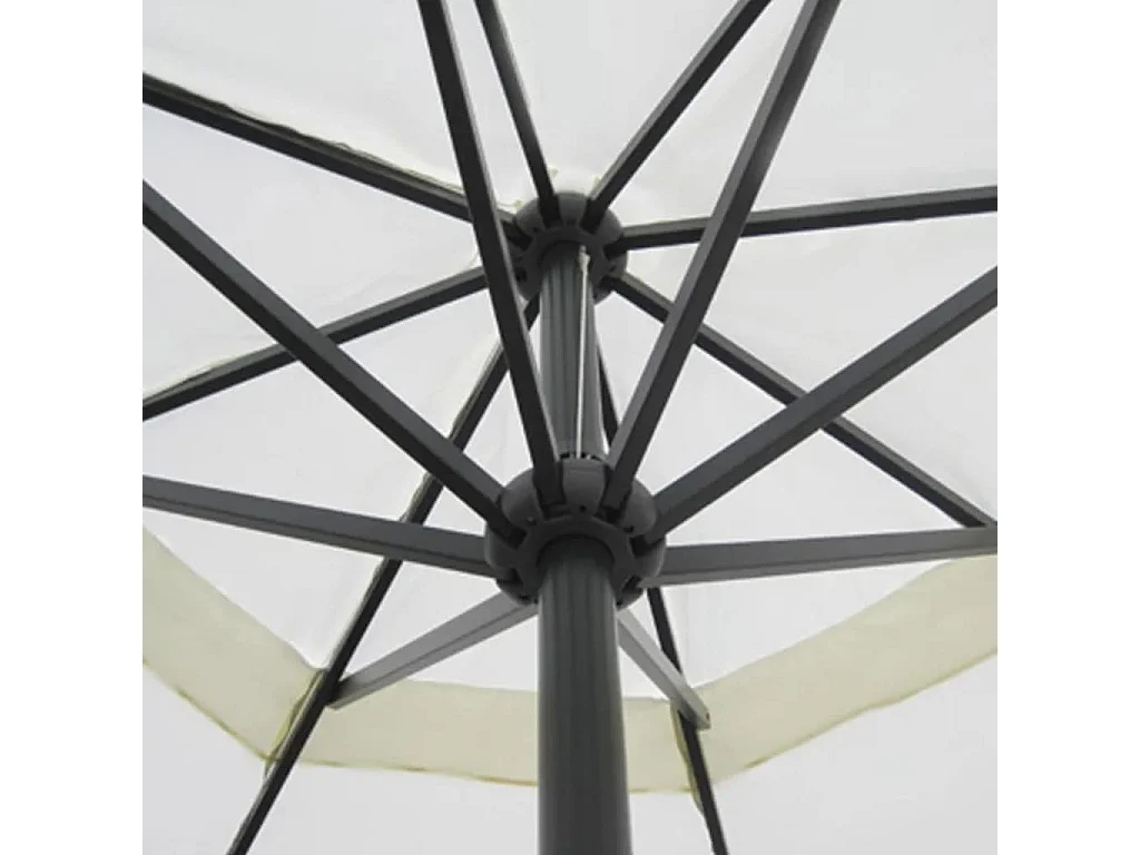 Solvig Parasol met draagbare voet aluminium (wit)