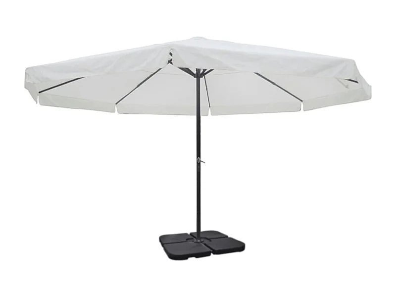 Solvig Parasol met draagbare voet aluminium (wit)