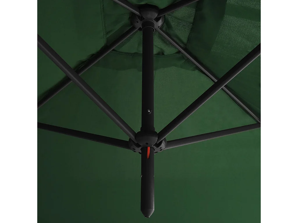 Clones  Parasol dubbel met stalen paal 600x300 cm groen
