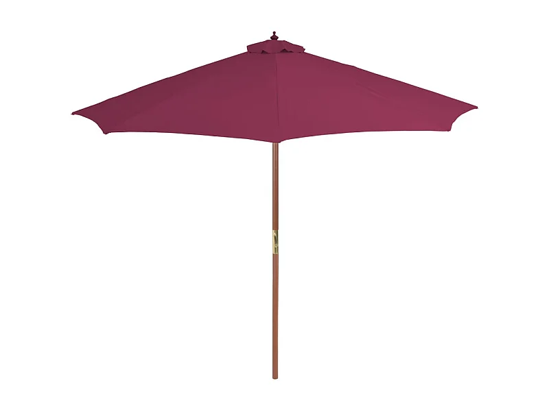 Highlands Ranch  Parasol d'extérieur avec mât en bois 300 cm rouge bordeaux
