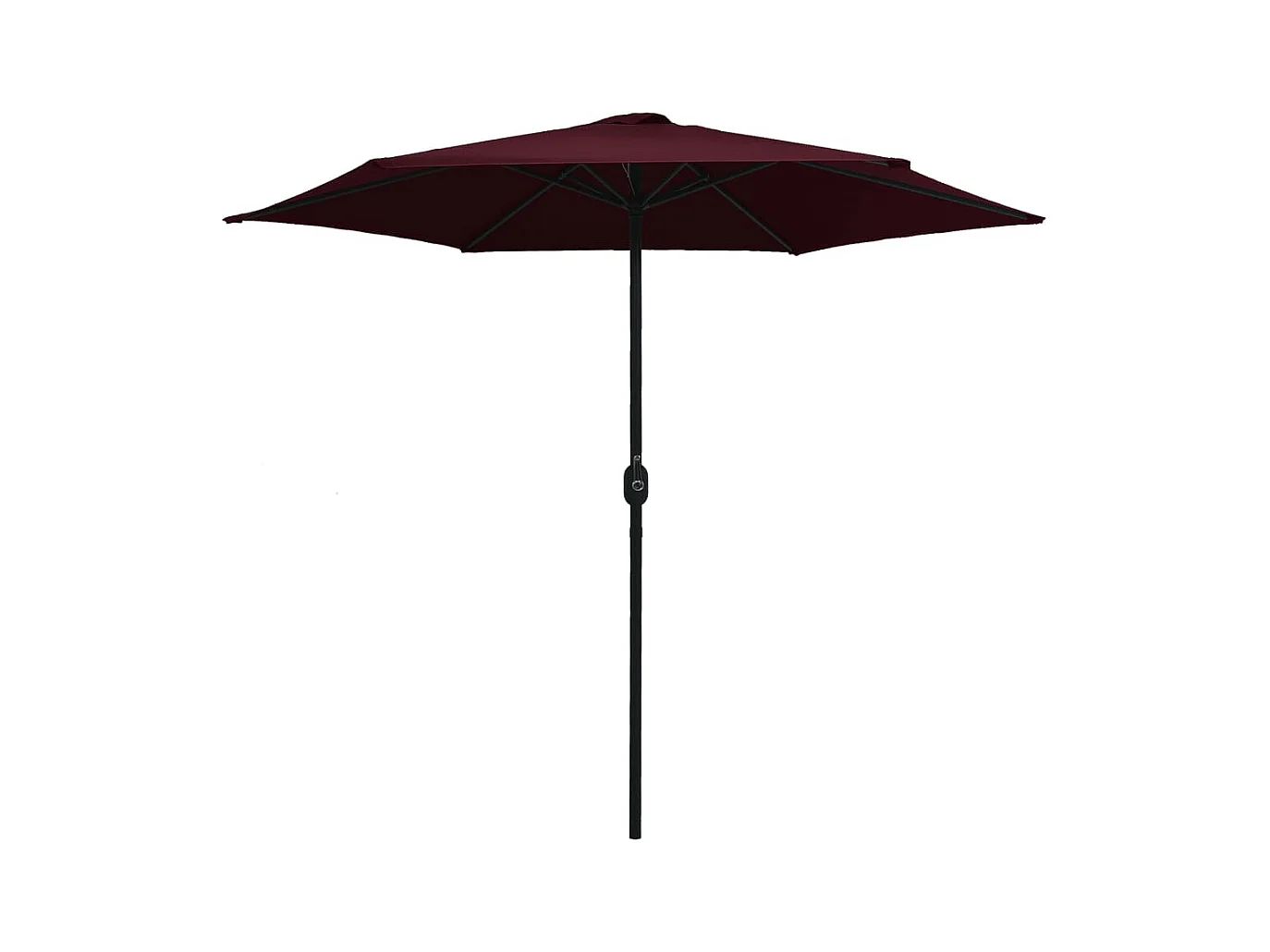 Qerlan  Parasol de jardin et mât en aluminium 270x246 cm rouge bordeaux