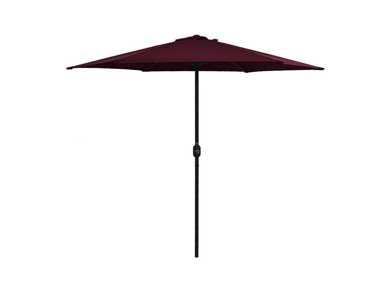 Qerlan  Parasol de jardin et mât en aluminium 270x246 cm rouge bordeaux