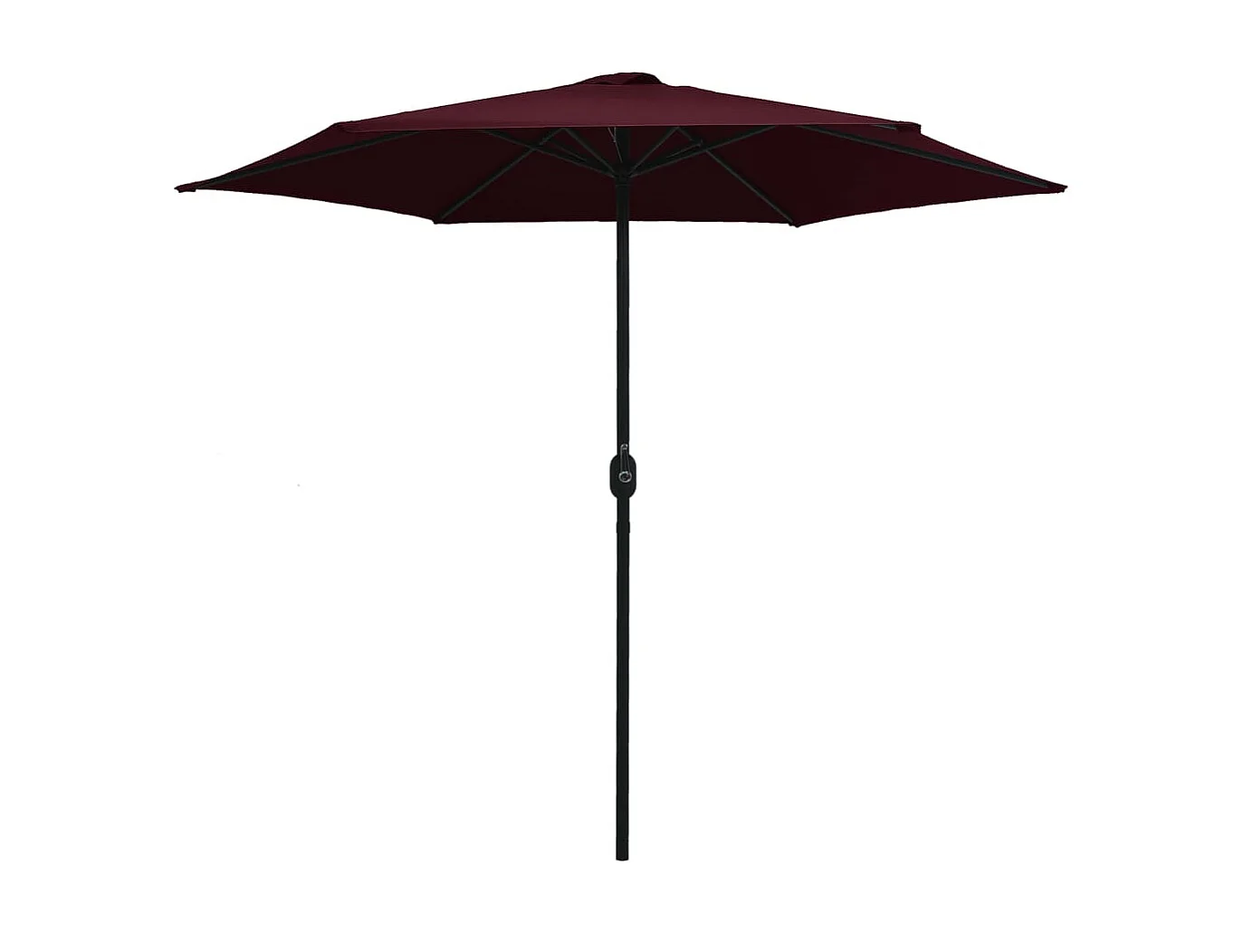 Qerlan  Parasol de jardin et mât en aluminium 270x246 cm rouge bordeaux