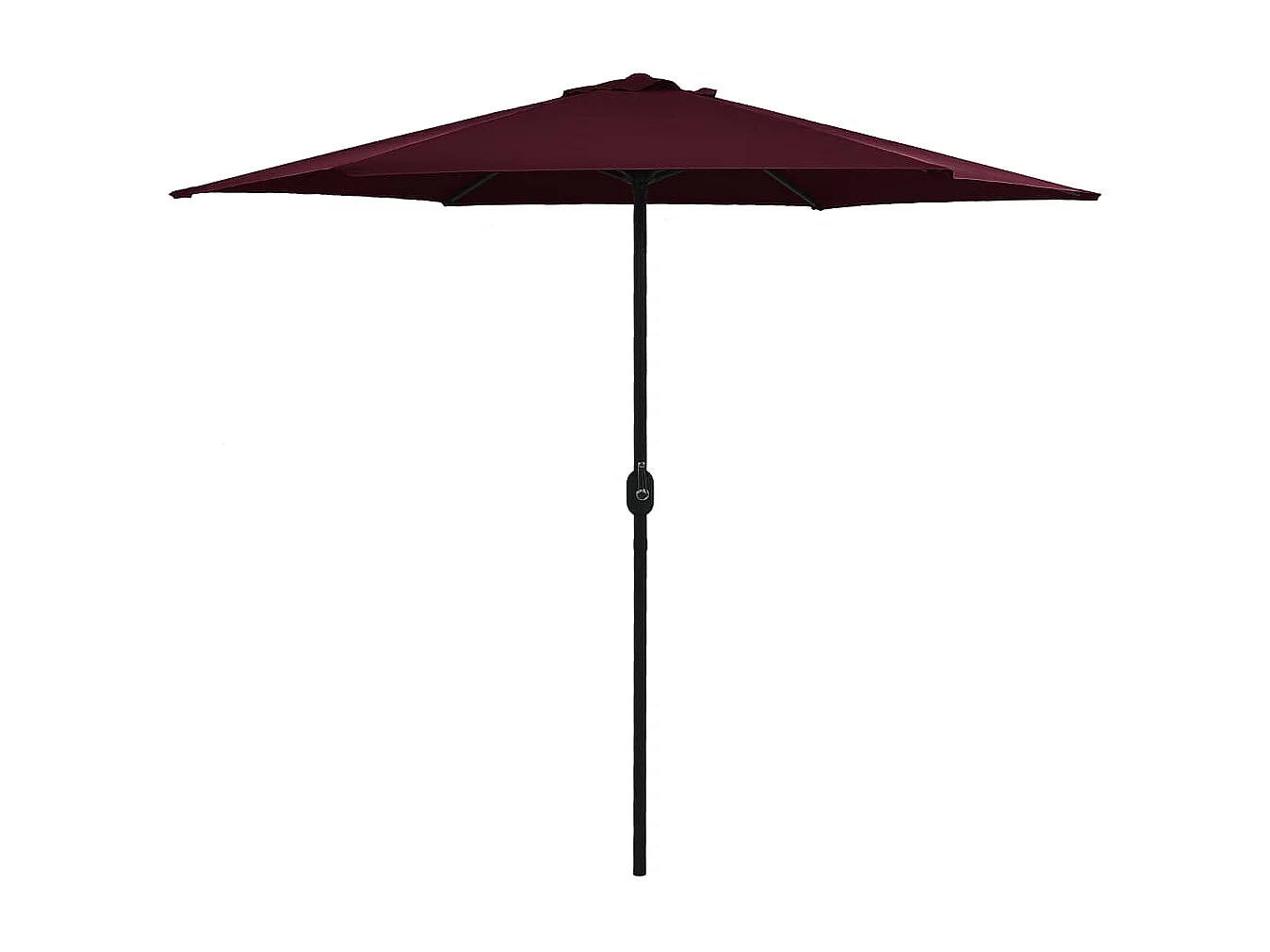 Qerlan  Parasol de jardin et mât en aluminium 270x246 cm rouge bordeaux