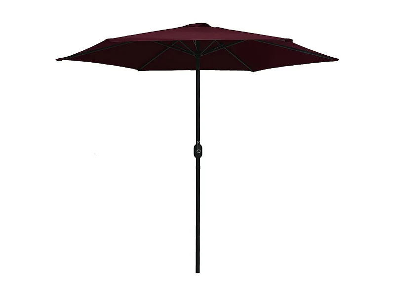 Qerlan  Parasol de jardin et mât en aluminium 270x246 cm rouge bordeaux