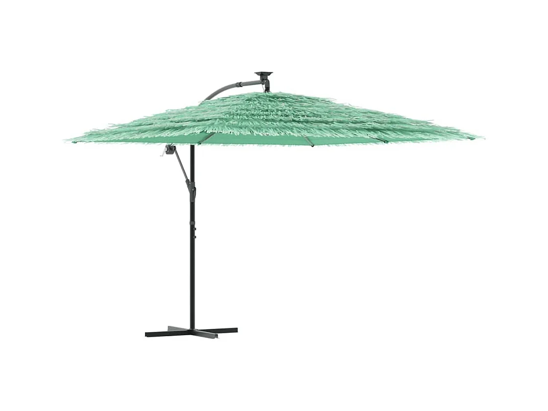 Beline  Parasol de jardin avec mât en acier vert 290x290x238 cm