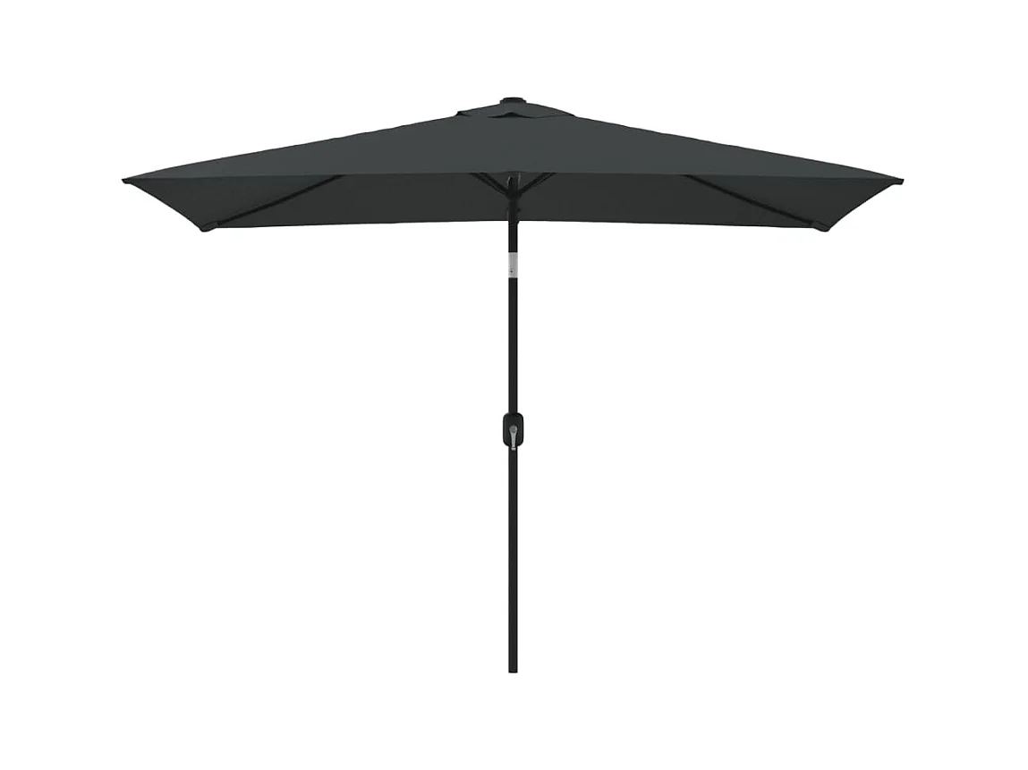 Torhildr  Parasol d'extérieur avec mât en métal 300x200 cm anthracite