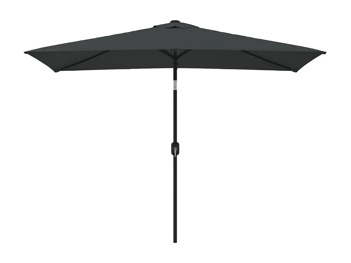 Torhildr  Parasol d'extérieur avec mât en métal 300x200 cm anthracite