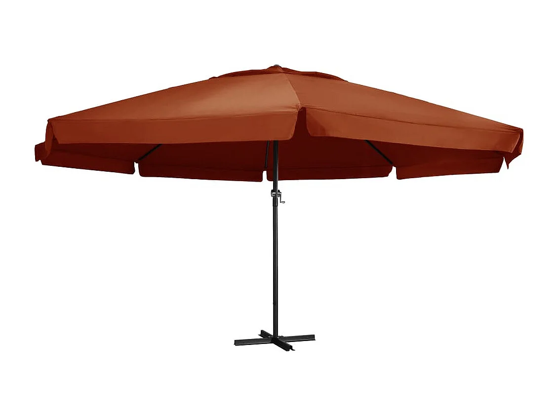 Roeland  Sombrilla de jardín con palo de aluminio terracota 600 cm