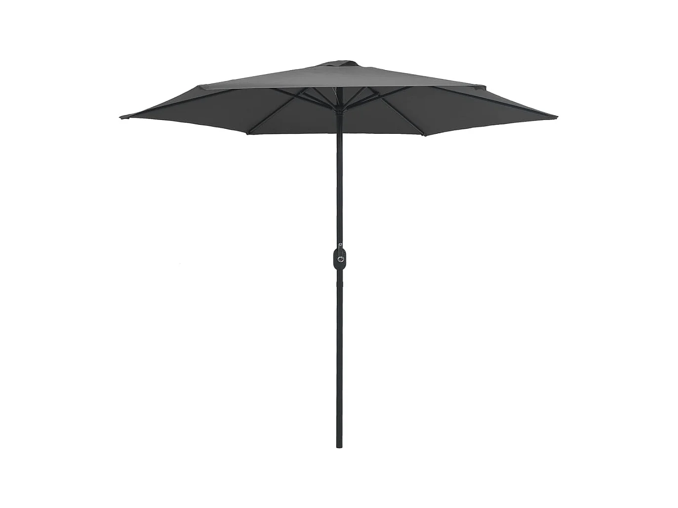 Qerlan  Sombrilla de jardín palo de aluminio gris antracita 270x246 cm