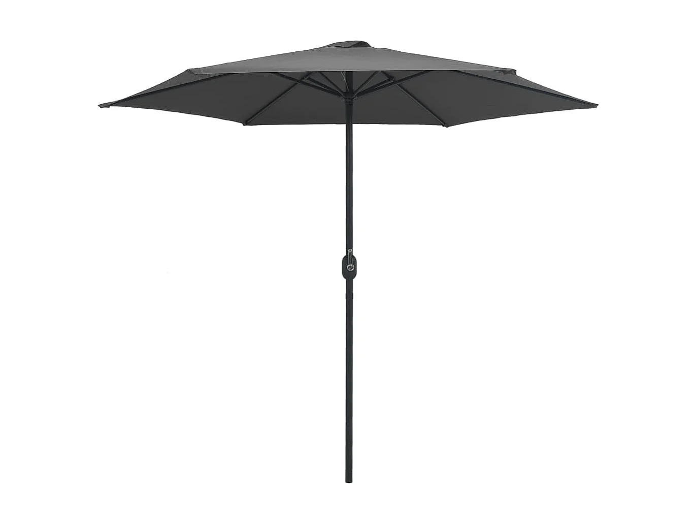 Qerlan  Parasol de jardin et mât en aluminium 270x246 cm Anthracite