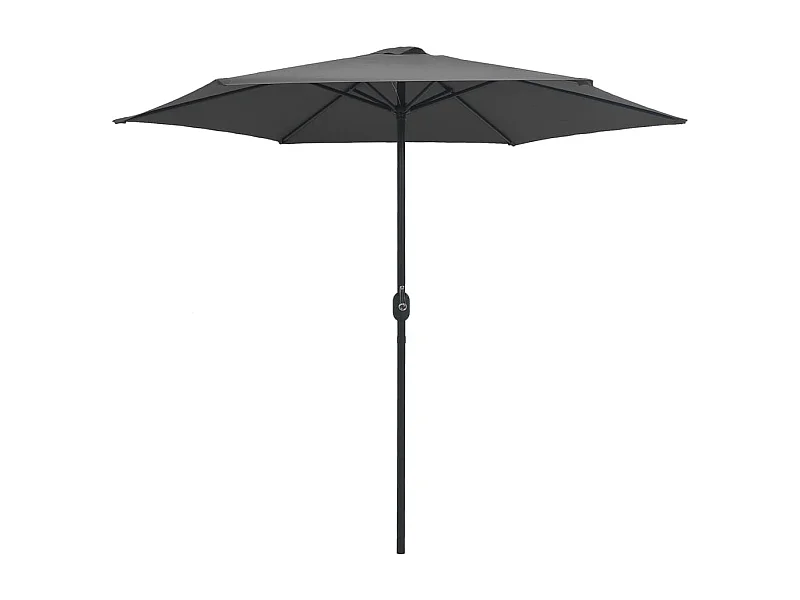 Qerlan  Parasol de jardin et mât en aluminium 270x246 cm Anthracite