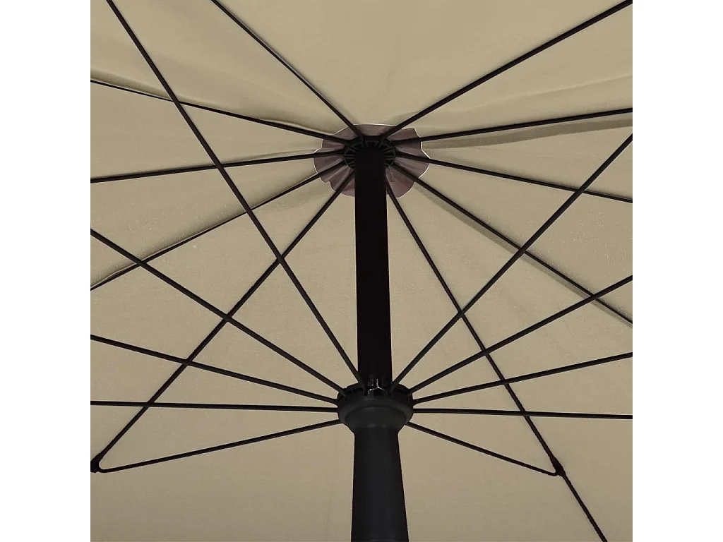 Seinäjoki  Parasol de jardin avec mât 200x130 cm taupe