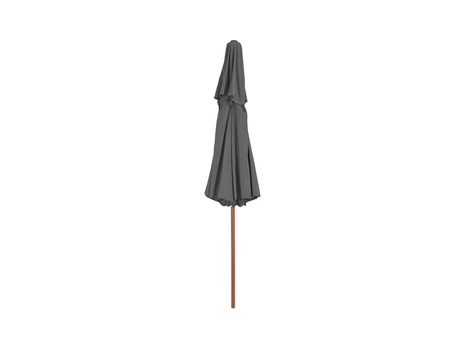 Faylyn  Parasol à deux étages avec mât en bois 270 cm anthracite