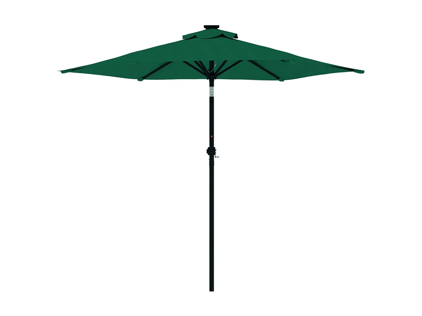 Jeanerette  Sombrilla de jardín con poste de acero verde 225x225x212 cm