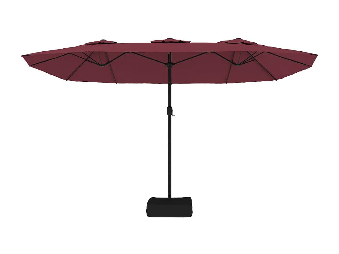 Onara  Sombrilla doble de jardín rojo burdeos 449x265 cm