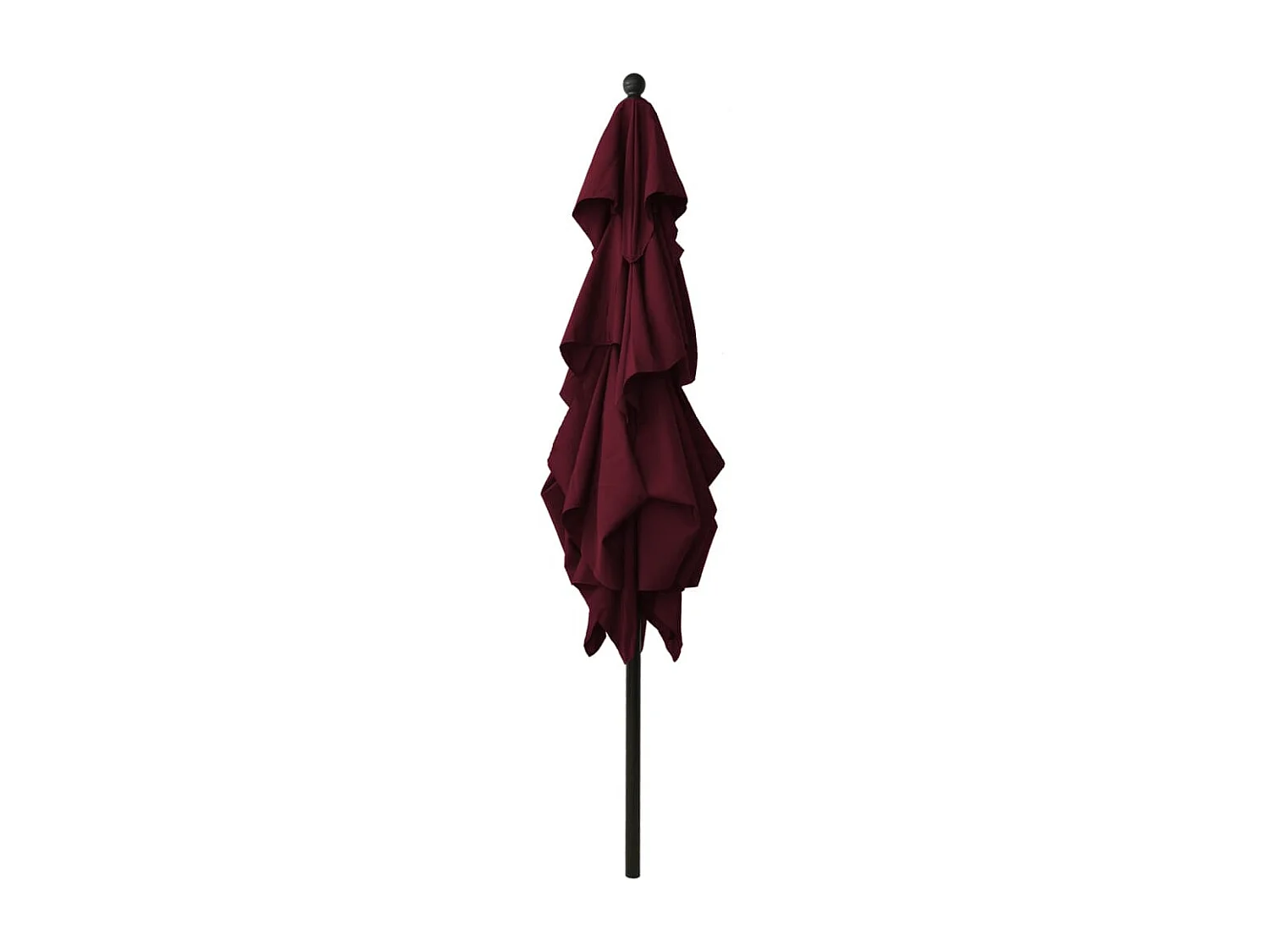 Mart  Parasol de jardin à 3 niveaux mât en aluminium rouge bordeaux