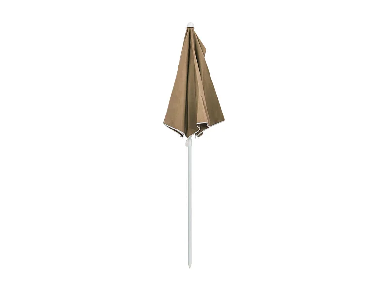 Hancock  Demi-parasol de jardin avec mât 180x90 cm taupe