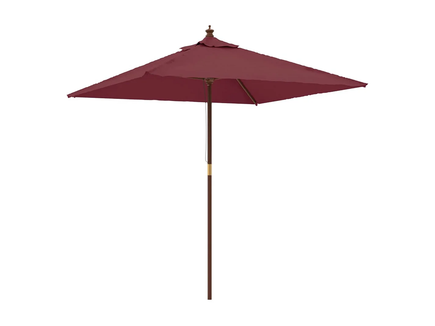 Daranor  Parasol met houten paal 198x198x231 cm bordeauxrood